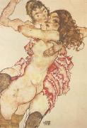 Two Girls Embracing (Two Friends) (mk12) Egon Schiele